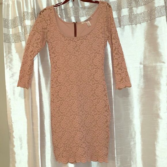 Pink lace forever 21 dress - Picture 3 of 6